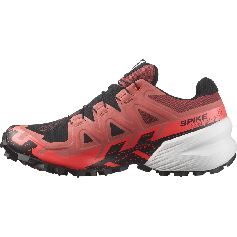 Salomon Spikecross 6 GTX Unisex Trail/Fell Running Shoe in Cow Hide/Black/Fiery Coral-3